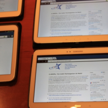 e-Participation day in Germany: tablets to test the tools ready for participants